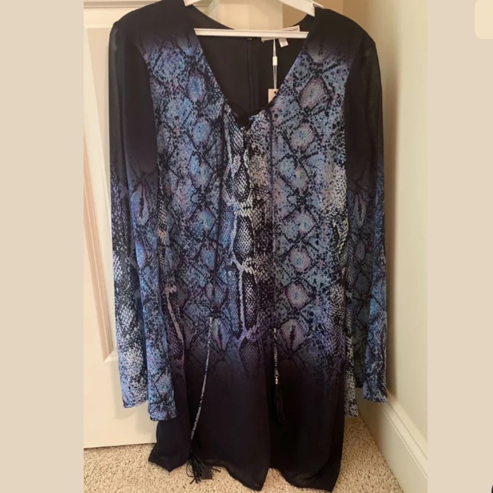 NWT Lavender Brown Snake print dress XS
